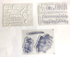Lot 3 Stampin' UP Paper Pumpkin Kit Collection Stamps - Lot T - Retired