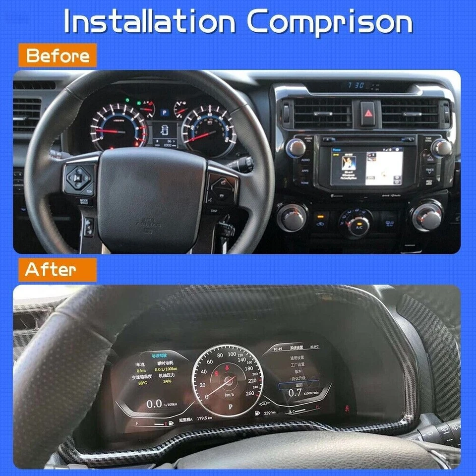 Velocímetro de instrumentos LCD de 12,3" para Toyota 4Runner 2014-2019 Foto 3 de 4