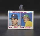 1982 Topps NOLAN RYAN / STEVE McCATTY ERA Leaders Card #167 NM-MT Astros A's