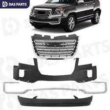 Front Bumper Cover Kit  For 16-2017 GMC Terrain SLE SLT SL W/Chrome Trims Grille