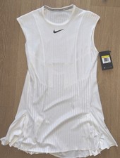 NWT Womens Nike Court Dry Slam  854864 Tennis Dress,Size Small, White, Dri-Fit