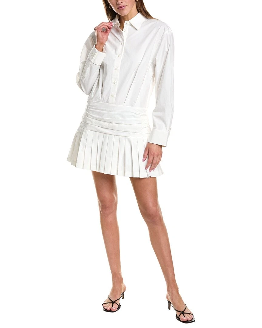 Rowing Blazers Button Down Pleated Shirt Dress Women's