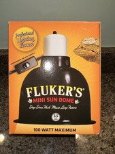Flukers Mini Sun Dome Deep Flush Mount Lamp 5.5 in 100 Watt Max Turtles Reptiles