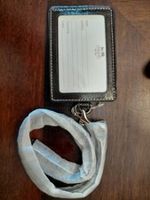 NEW Coach F61766 Canvas ID Badge Holder - Khaki Mahogany