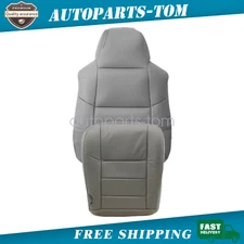 For Ford F250 02-07 Replacement Leather Passenger Bottom & Top Seat Cover Gray