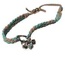 Boho Handmade Braided Suede Cord Metal Beads Charms Bracelet Fashion Jewelry