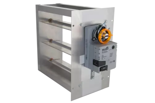 12" x 12" Rectangular 2 Position Zone Damper - Belimo 3 Wire Actuator