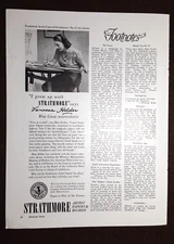 1948 STRATHMORE BOARDS Magazine AD~Vanessa Helder~Delta/EL GRECO BRUSH~Devoe Art