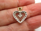 10K Yellow & White Gold 15 Diamond "I Love You" Heart Pendant Necklace 20" [N101 — photo 5