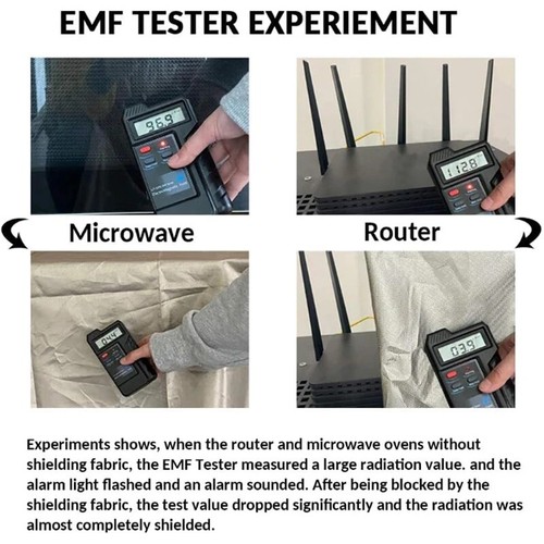 Medidor blanco material de bloqueo de señal EMF RF-ID tela de blindaje jaula Faraday Reino Unido - Imagen 6 de 9