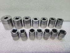  Snap On Tools TW Series 6 Point 1/2" Drive SAE 14 Pc. Socket Set USA 3/8"-1 1/4