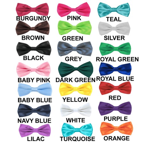 Baby Bow Tie Adjustable Satin Pre Tied Necktie Babies Neck Party Casual Wedding - Picture 2 of 62