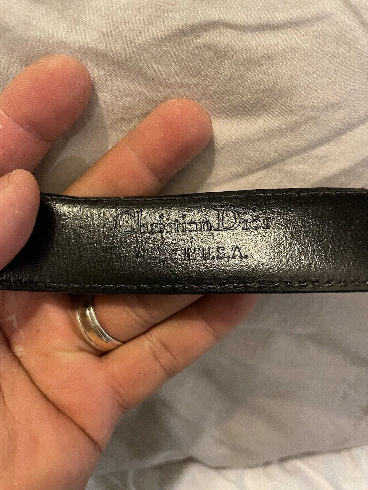 ceinture classique cuir chrétien dior taille 34/85cm