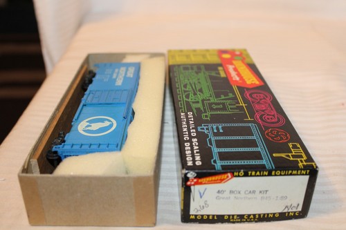 Coche de caja Roundhouse escala HO 40', Great Northern, azul, #33091 construido **  | Zustand: Used