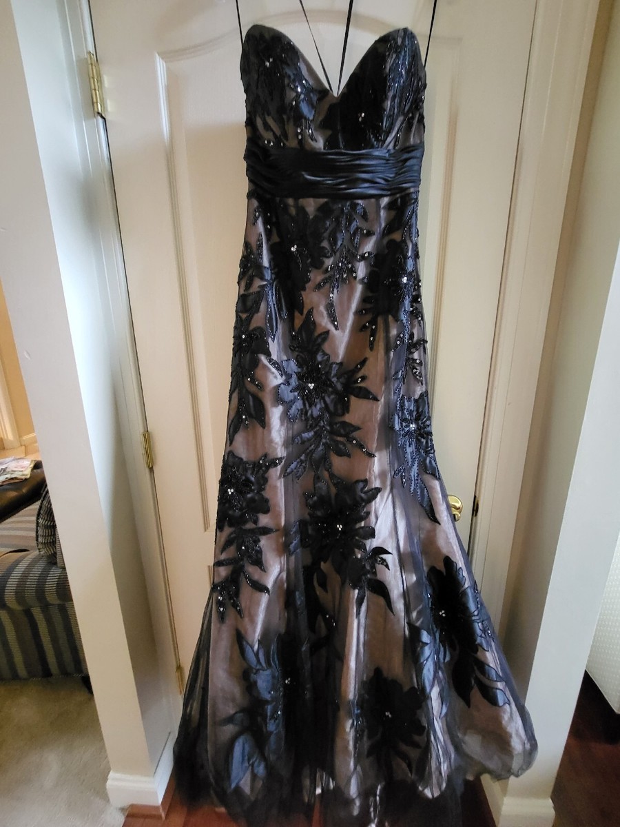 Camille Black Bead Mermaid Dress size 6 Camille Black Bead Mermaid Dress size 6