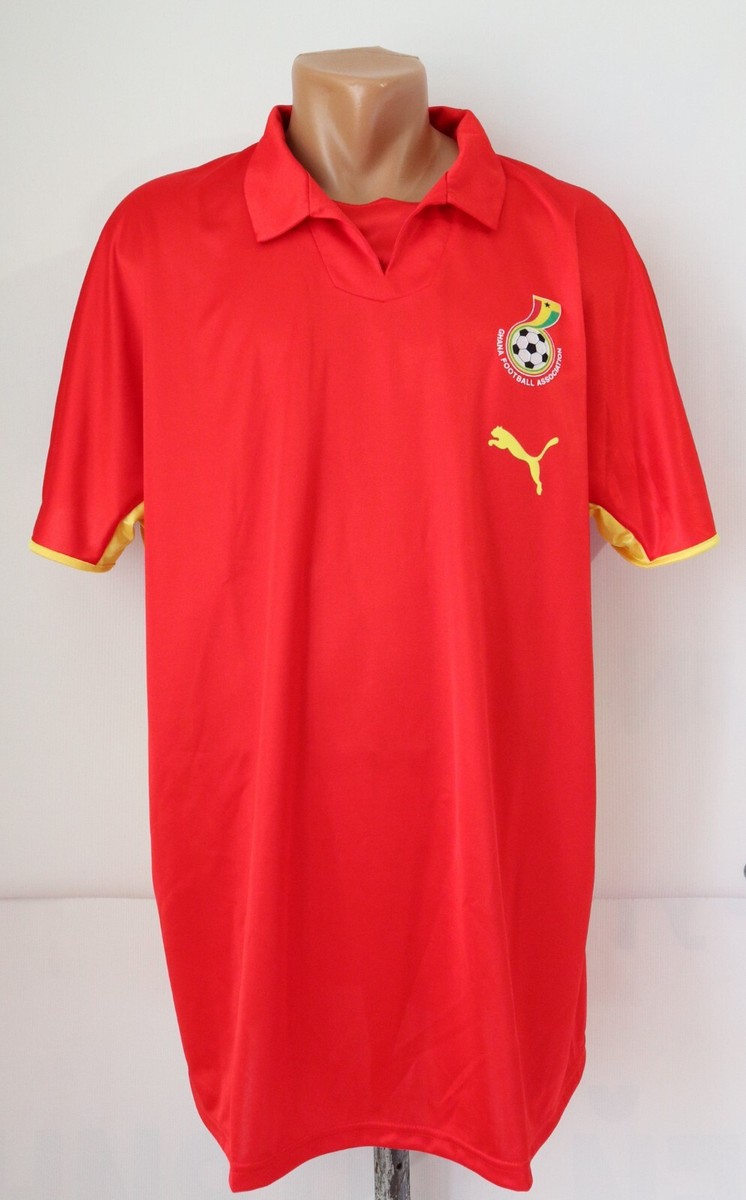 GHANA 2008/2009 AWAY FOOTBALL SHIRT SOCCER JERSEY KIT CAMISETA RED PUMA  MENS 2XL