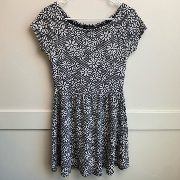 black daisy skater dress Daisy 20 D20 Basic Black Skater Dress  SoNERDWear