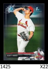 1-2017 BOWMAN CHROME DRAFT SCOTT HURST CARDINALS QTY 