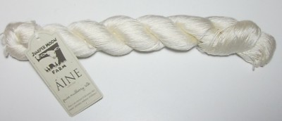 LOT of 5 Skeins Juniper Moon AINE 100% Pure Silk Lace Fingering Yarn #02 WHITE