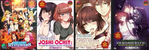 UNCUT Shudengo, Capsule Hotel de + AMAI CHOUBATSU +JOSHI OCHI!!  4 uncut anime