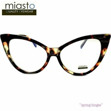  2 PAIRS/ 2 COLORS MIASTO LARGE "BIG CAT EYE" READING GLASSES 2.75 BLACK/BROWN