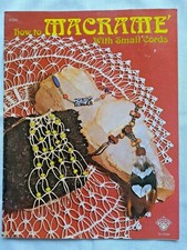 How to Macrame with Small Cords Vintage 1975 Craft Booklet H-233 Necklace Doily
