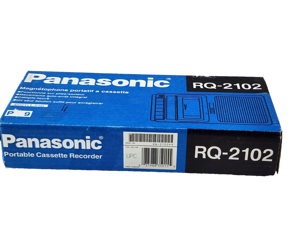 Panasonic RQ-2102 SlimLine Tape Cassette Recorder with Power Cord