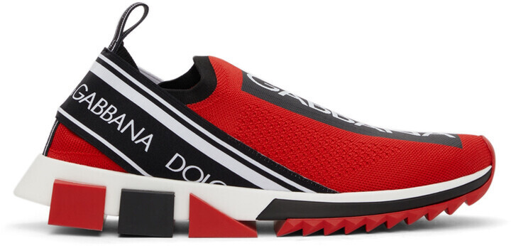 $1250 Designer Dolce & Gabbana Men's Logo Low Top Slip On