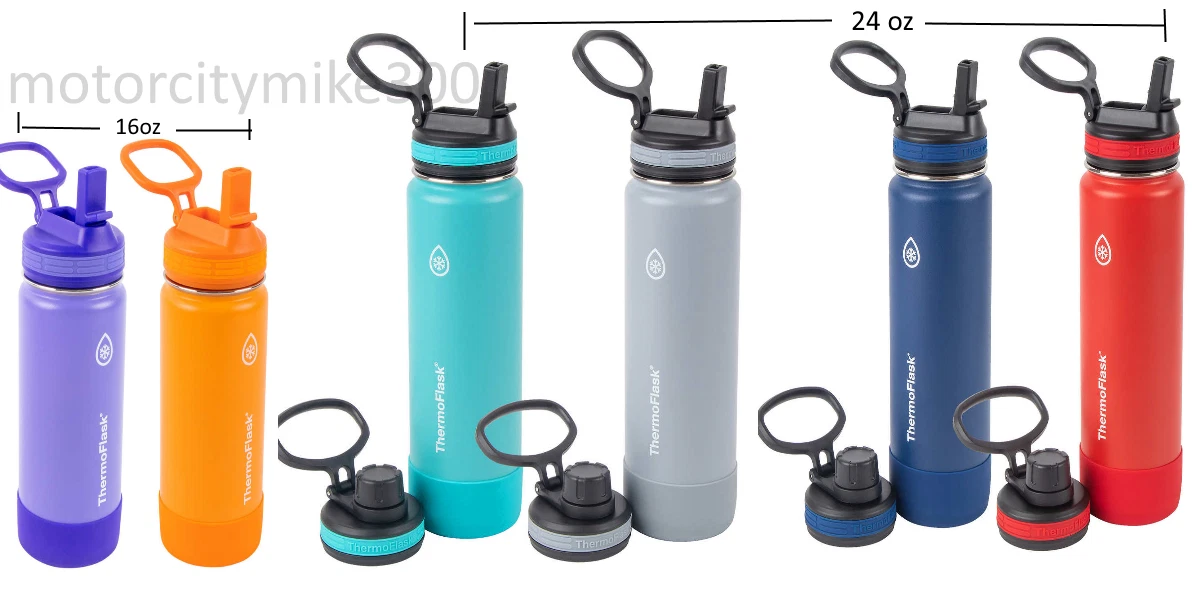 ThermoFlask 16oz/24 oz Stainless Steel Water Bottle Double-wall Vacuum  Insulated