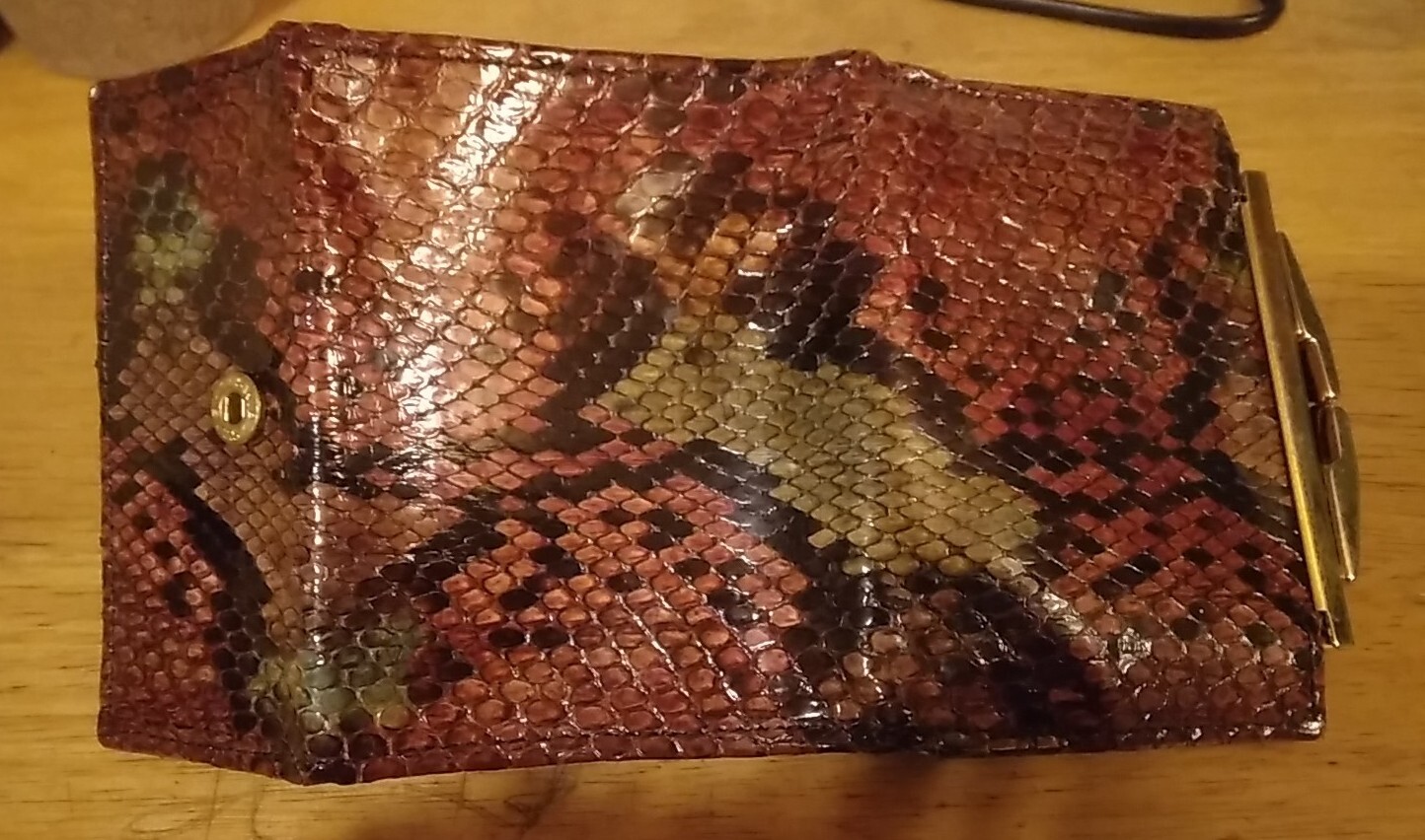 Genuine Python Wallet By Bosca Tri Fold Wallet Wi… - image 2