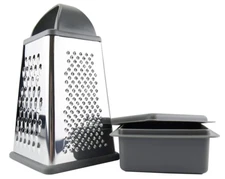 Tovolo Elements Box Grater Stainless Steel 4 Sides Detachable Storage Container