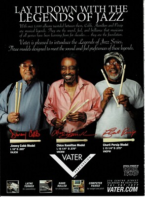 Vater Percussion - Jimmy Cobb / Chico Hamilton / Charli Persip - 2009 Print Ad