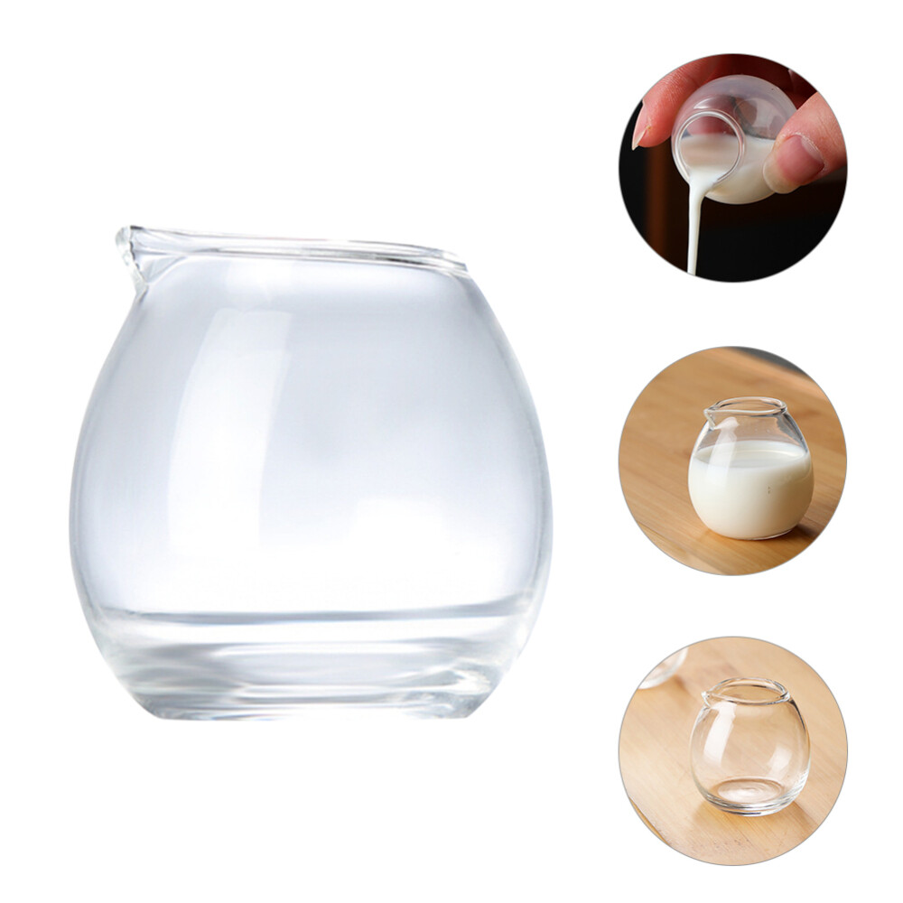 Tiny Transparent Graduated Glass Milk Cup Mini Coffee Jug