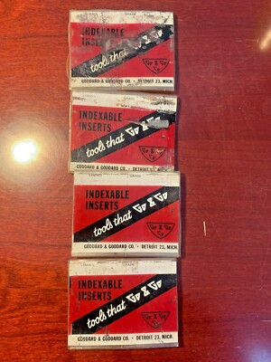 Goddard & Goddard #4600/1857/G3A Lathe Indexable Carbide Inserts Mill Tools 