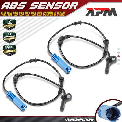 2x ABS Sensor Vorne für MINI R55 R56 R57 R58 R59 Cooper D S One D 1.4L 1.6L 2.0L