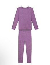 32 Degrees Heat Kids Purple Long Sleeve Legging Winter Layering Set Sz M
