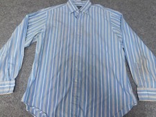 Polo Ralph Lauren Shirt 16.5 mens blue striped philip button up classic