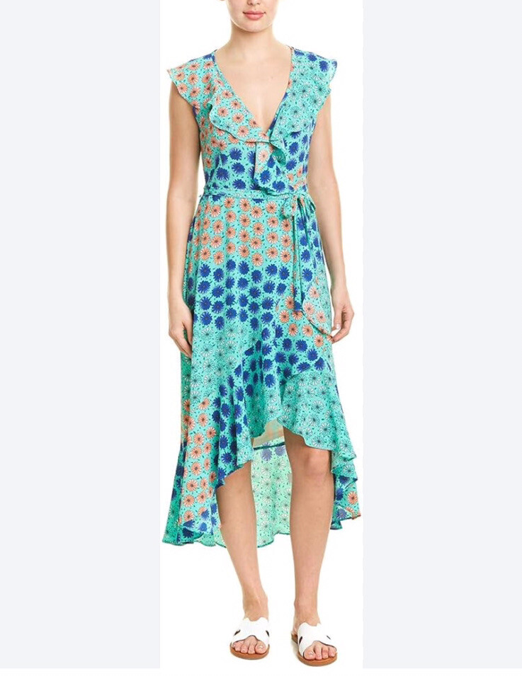 donna morgan floral midi dress Donna Morgan Women's Dresses Floral Printed Short Sleeve Midi with PleatedSkirt and Neck Tie at Amazon Women's Clothing store