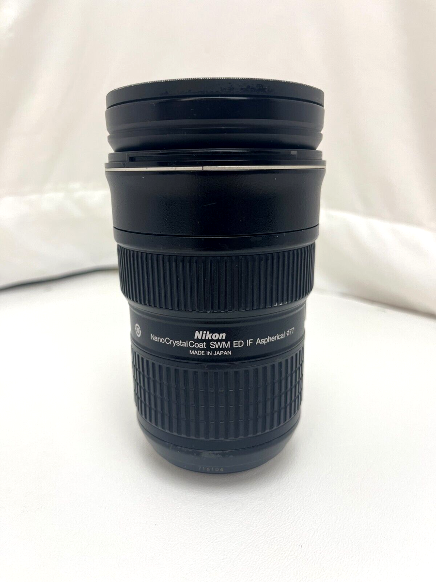Nikon AF-S Nikkor 24-70mm f2.8 G ED N zoom Lens W/ Zeikos UV 77mm