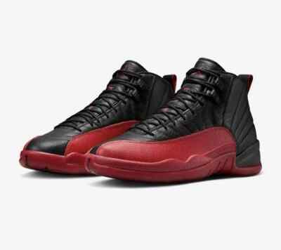 シューズ(男性用) AirJordan12 retro black game  black Nike Air Jordan 12 Retro Flu Game Black CT8013-002 Men's Size | eBay