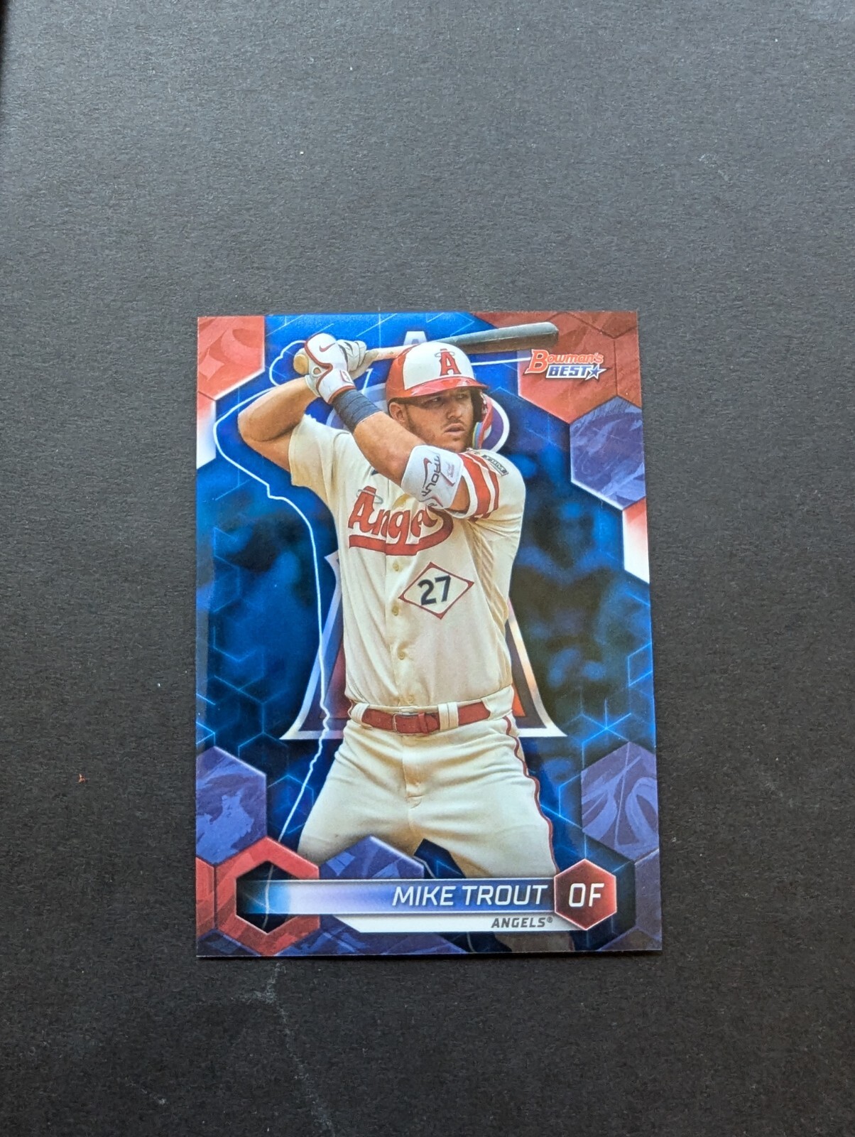 Mike Trout 2023 Bowman's Best Blue Refractor /150 Los Angeles Angels #44
