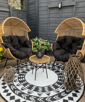 Rattan Egg Chair Garden Patio Furniture Cushion Seat Lounge Wicker Deck Armchair