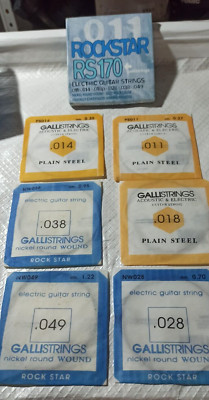 Galli Strings RS170 Rock Star Electric Guitar String Set NEW MADE ITALY