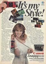 1982 Canon Snappy 50 20 Camera vintage print ad 80's advertisement