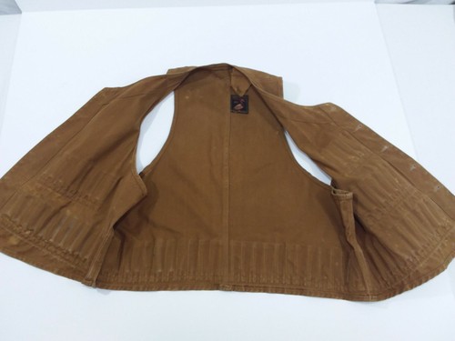vtg 1920s RED HEAD water proof HUNTING VEST 100% cotton shooting ammo Amazing - Picture 7 of 12
