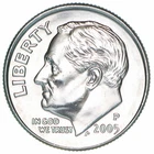 2005 P Roosevelt Dime - Brilliant Uncirculated from OBW Bank Roll