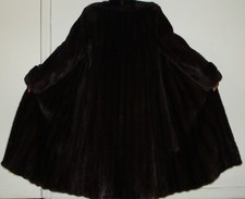 American Fur Awards Top Quality Ranch Mink Fur Coat Size 6-8 Free Shipping