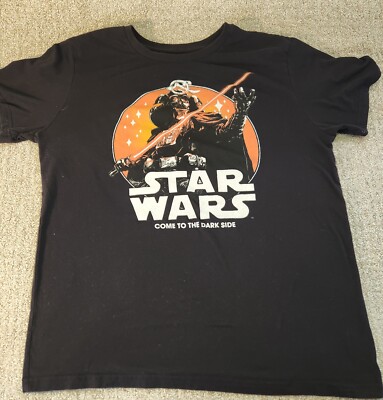 Star Wars Shirt Mens Size Large Darth Vader Come To The Dark Side Black
