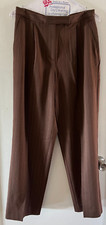 Vintage Liz Claiborne Sport Womens Dress Pants Pleated Brown Striped Size 8P