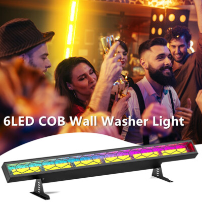 480W 6 COB LEDS Strobe Wallwasher Bühnenlicht DMX RBG DJ Bar Strahler Partylicht